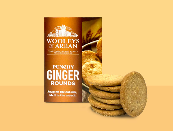 <p>Wooleys of Arran<br>Punchy Ginger Rounds (190g)</p>